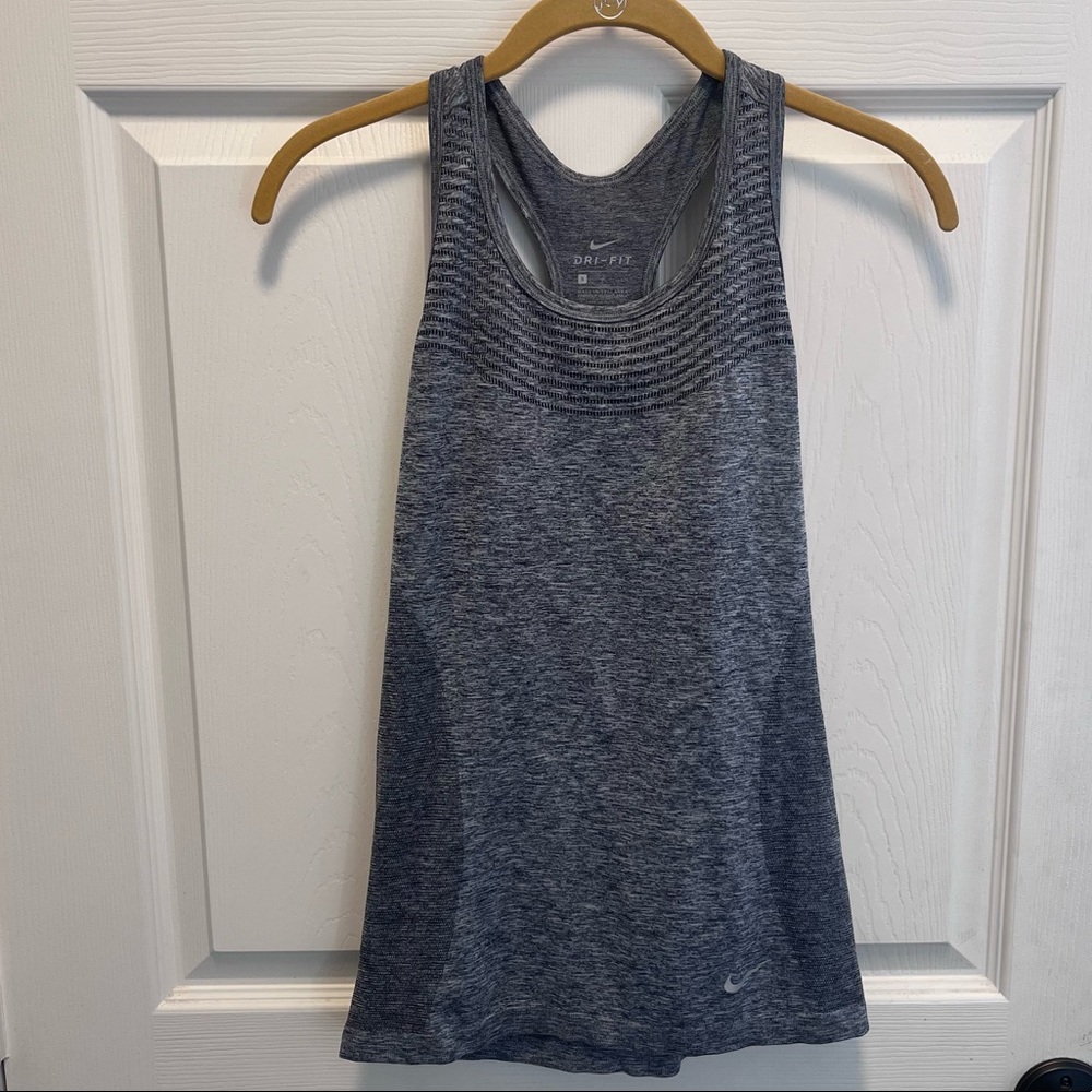 Nike Dry Fit Racerback Tank, Grey (S)